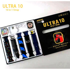 Ultra Smart Watch | 10 in 1 Straps + Jelly Case | Super HD Display | BT Calling | Wireless Charging (Multi Color Straps) | 7in1 | 10in1 | Smart watch
