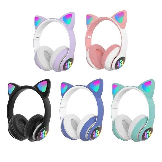 STN 28 Cat Kitty EAR Wireless Headset Colorful Light's