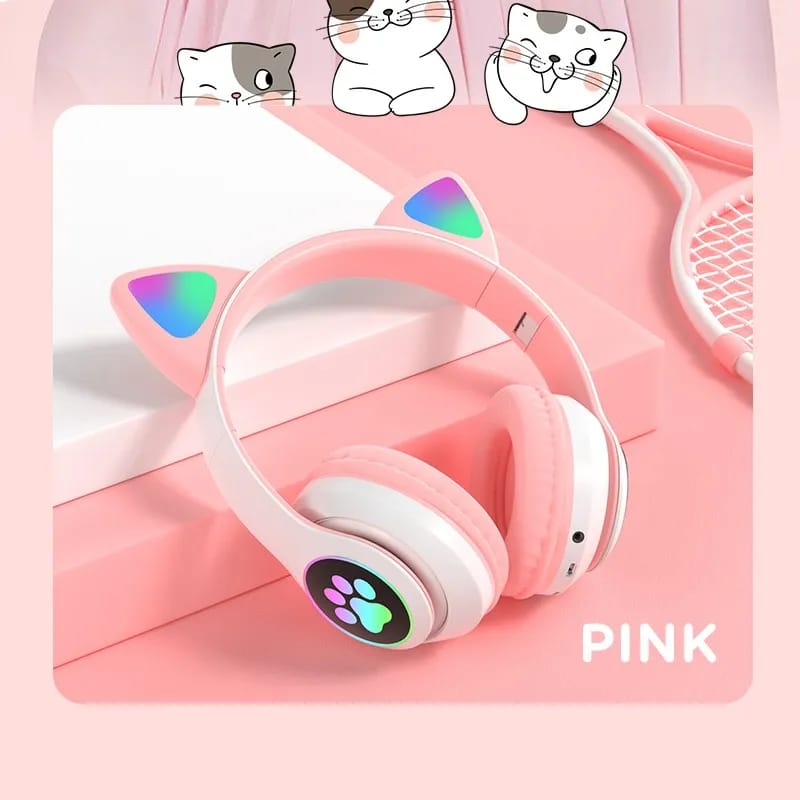 STN 28 Cat Kitty EAR Wireless Headset Colorful Light's