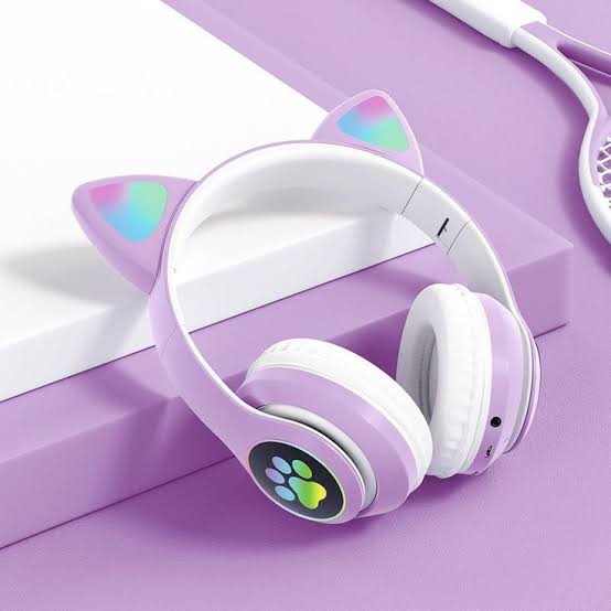 STN 28 Cat Kitty EAR Wireless Headset Colorful Light's